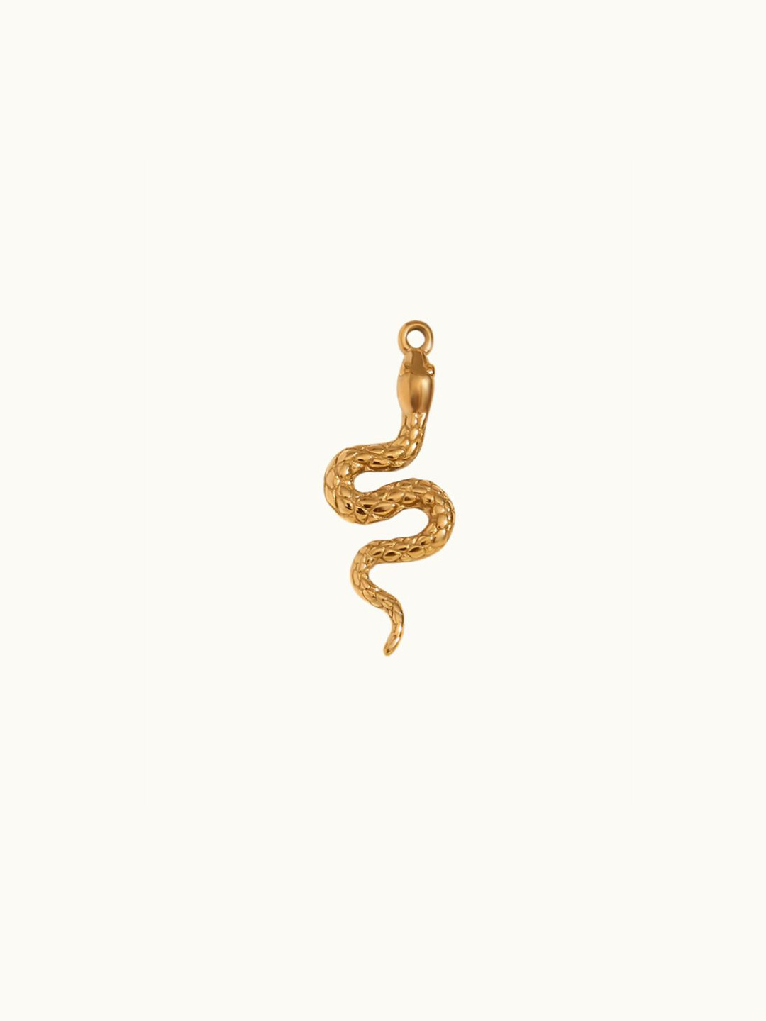 ZAISHA Stainless Steel 18K Gold-Plated Snake Bracelet Charms