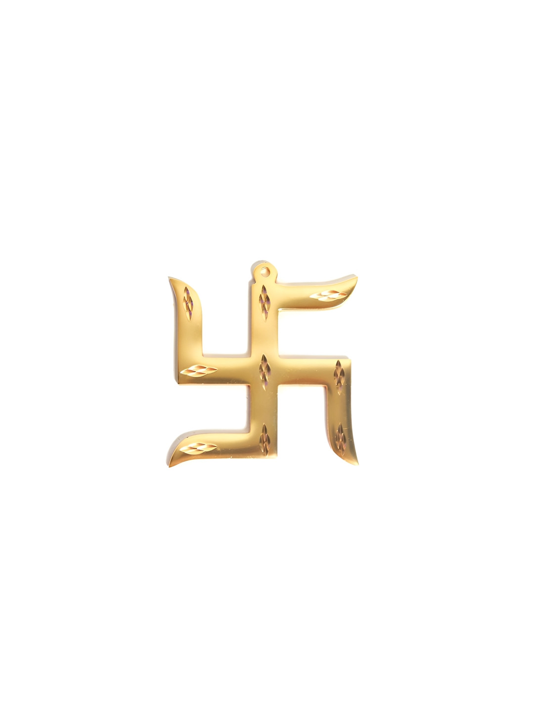 The Spiritual Living Swastik Brass Glossy Hall Spiritual Wall Decor-2.8In
