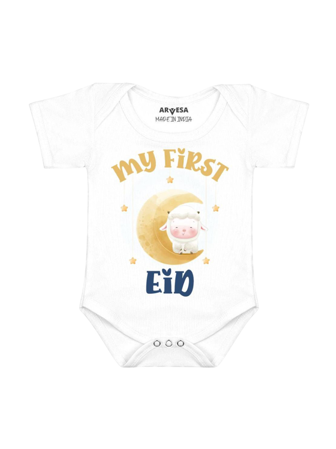 Arvesa Kids First Bakra Eid Printed Baby Bodysuit