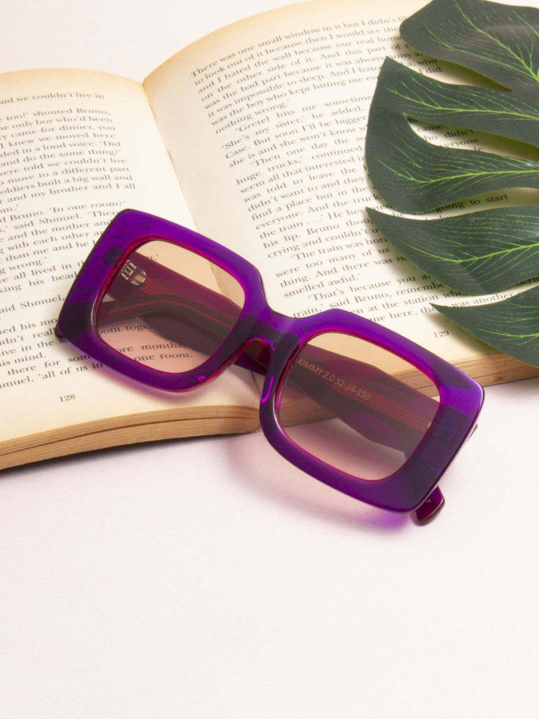 Ted Smith Premium Acetate Unisex Square Sunglasses with Polarised Lens SUN-KIMMY 2.0_C4