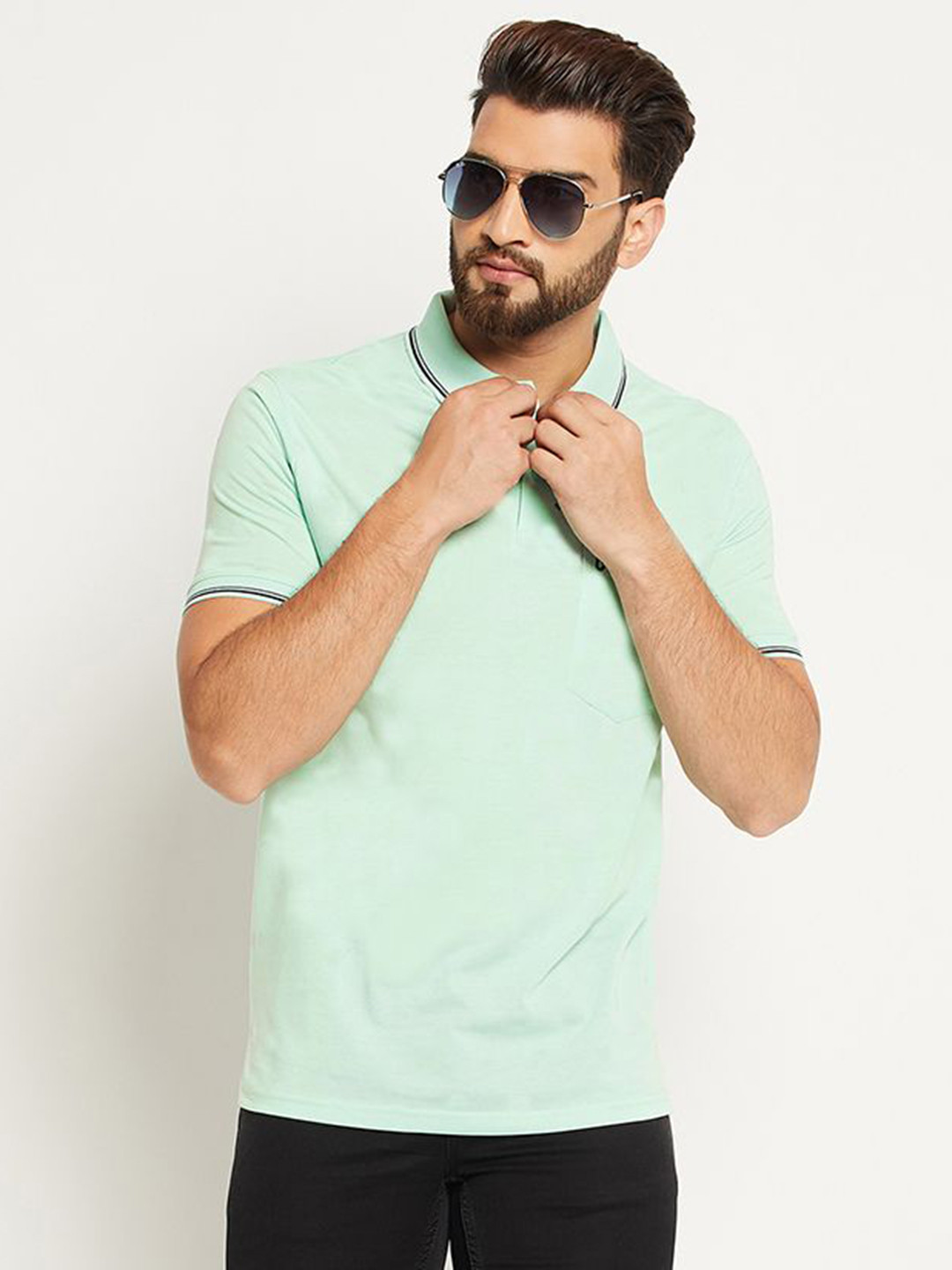 UNIBERRY Men Polo Collar T-shirt
