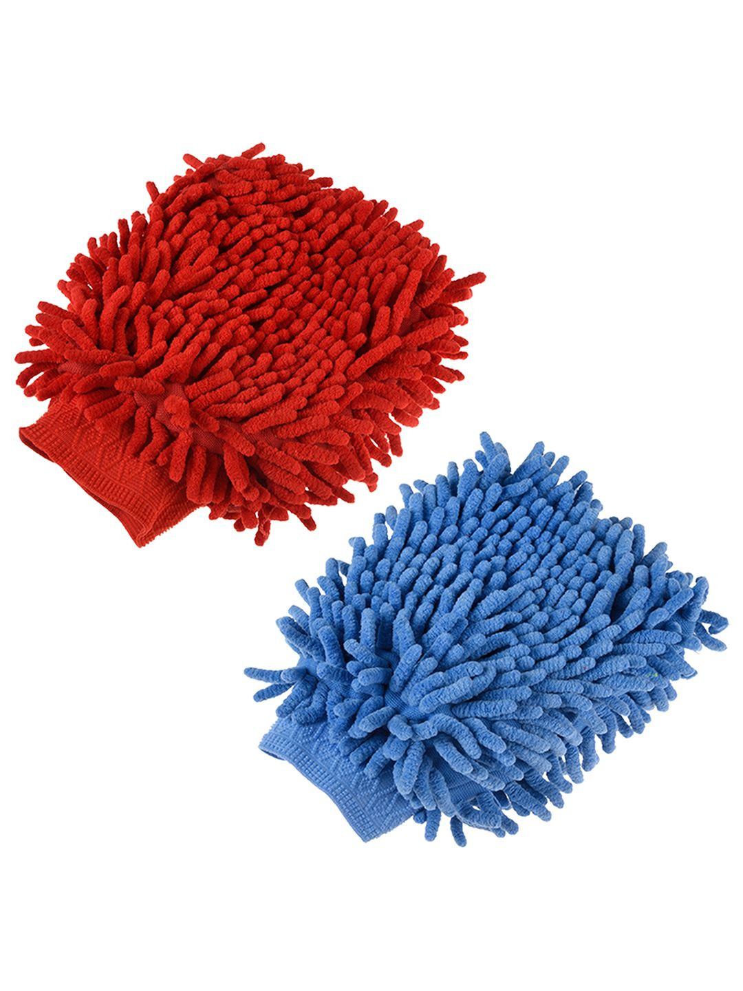 Kuber Industries Red & Blue 2 Pieces Microfiber 50 GSM Cleaning Cloths