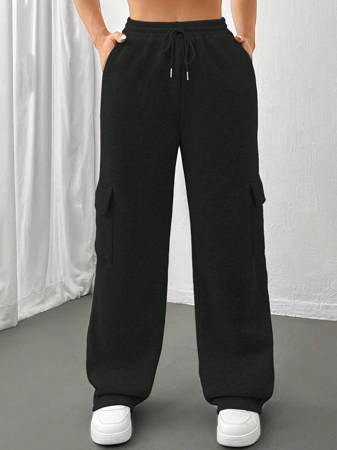 KATECLO Women Smart High-Rise Cargos Trousers