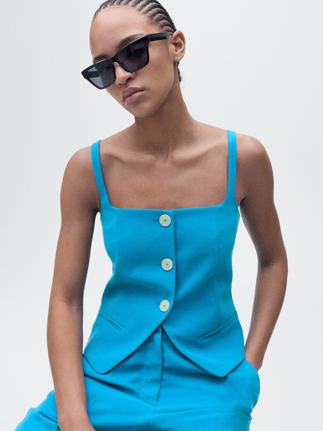 MANGO Square Neck Vest Top