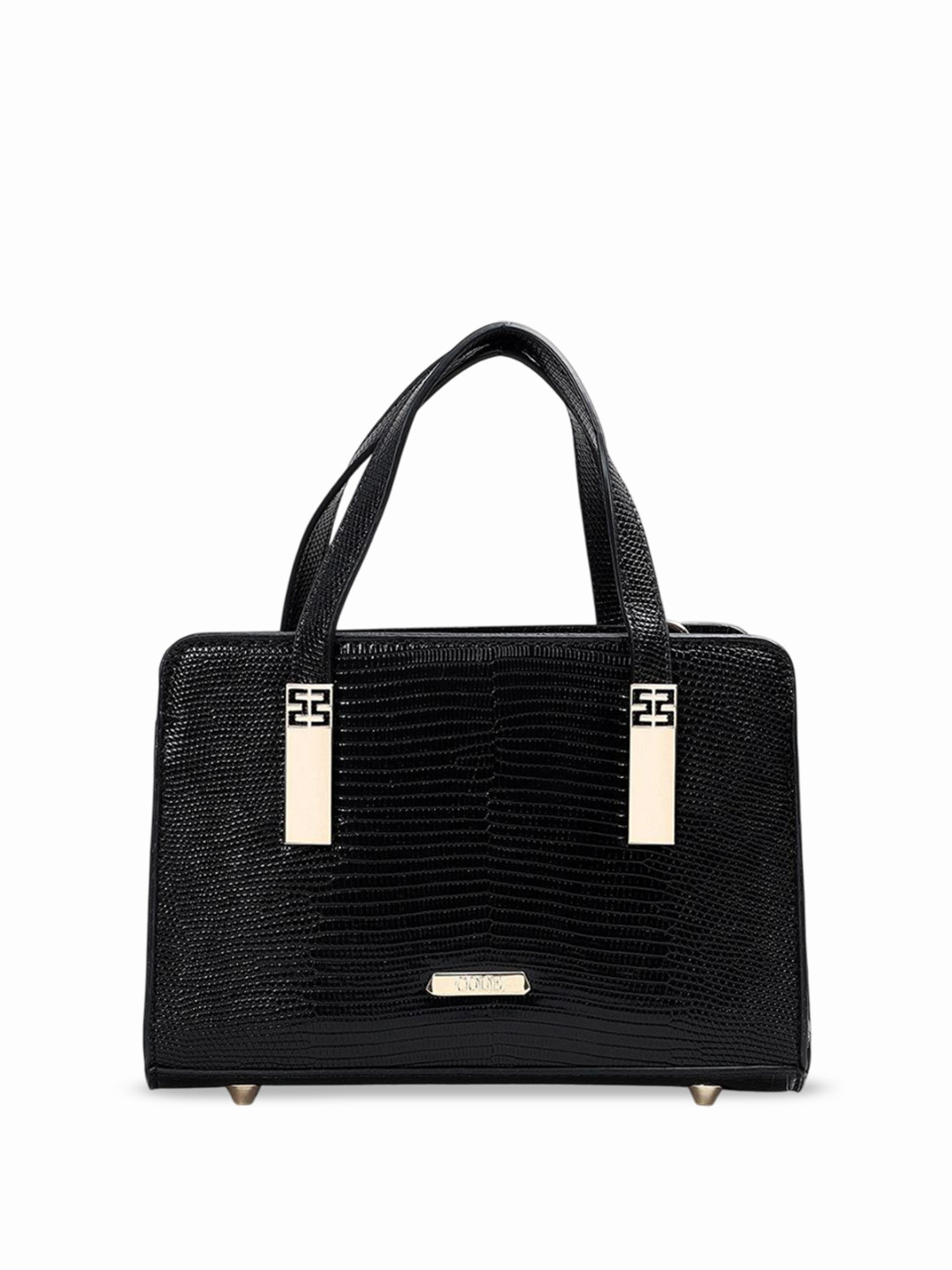 CODE by Lifestyle Animal PU Oversized Structured Handheld Bag with Cut Work