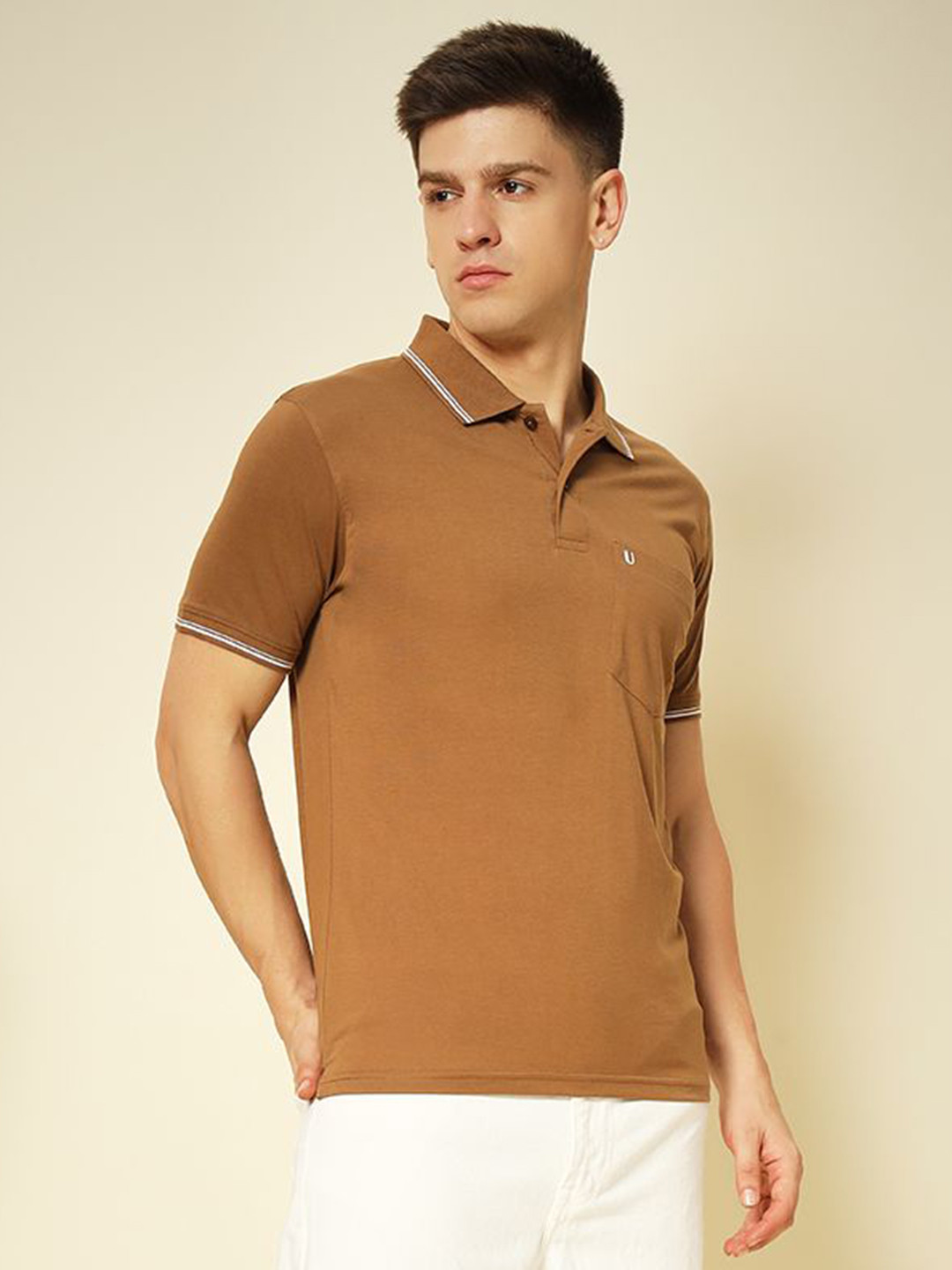 UNIBERRY Men Polo Collar T-shirt