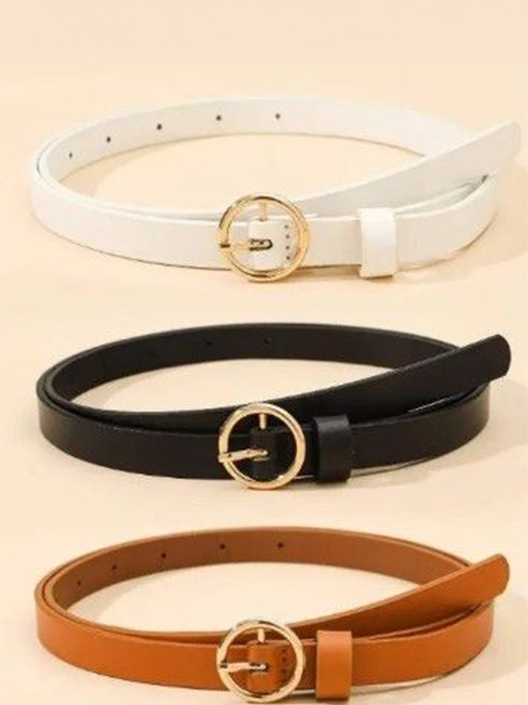 HAPANI FASHION Women 3 Leather Reversible Belt