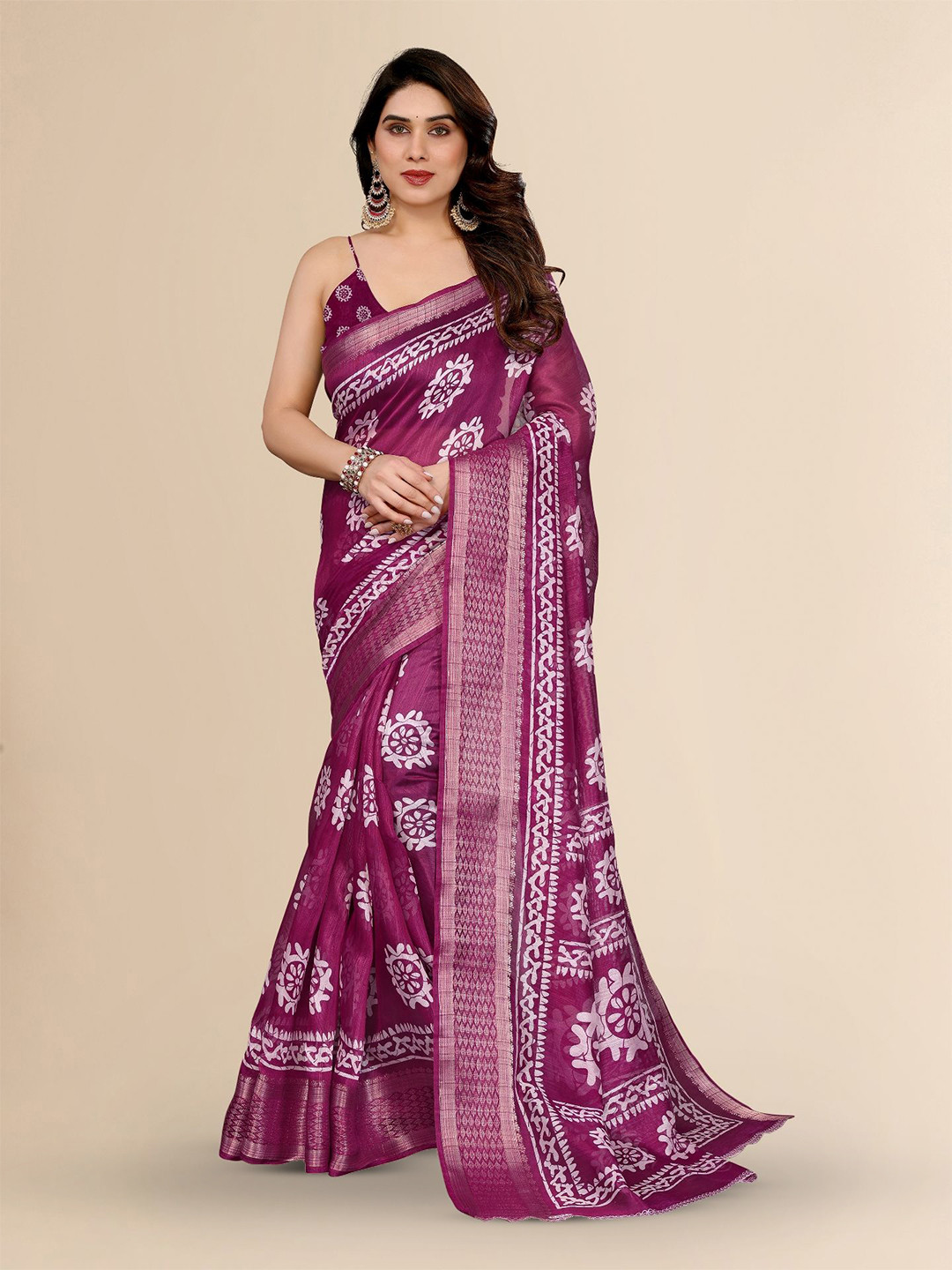 Moda Rapido Ethnic Motifs Zari Saree