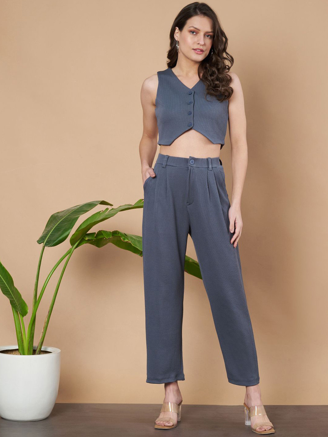 Slenor Sleeveless Button-Up Vest Waistcoat