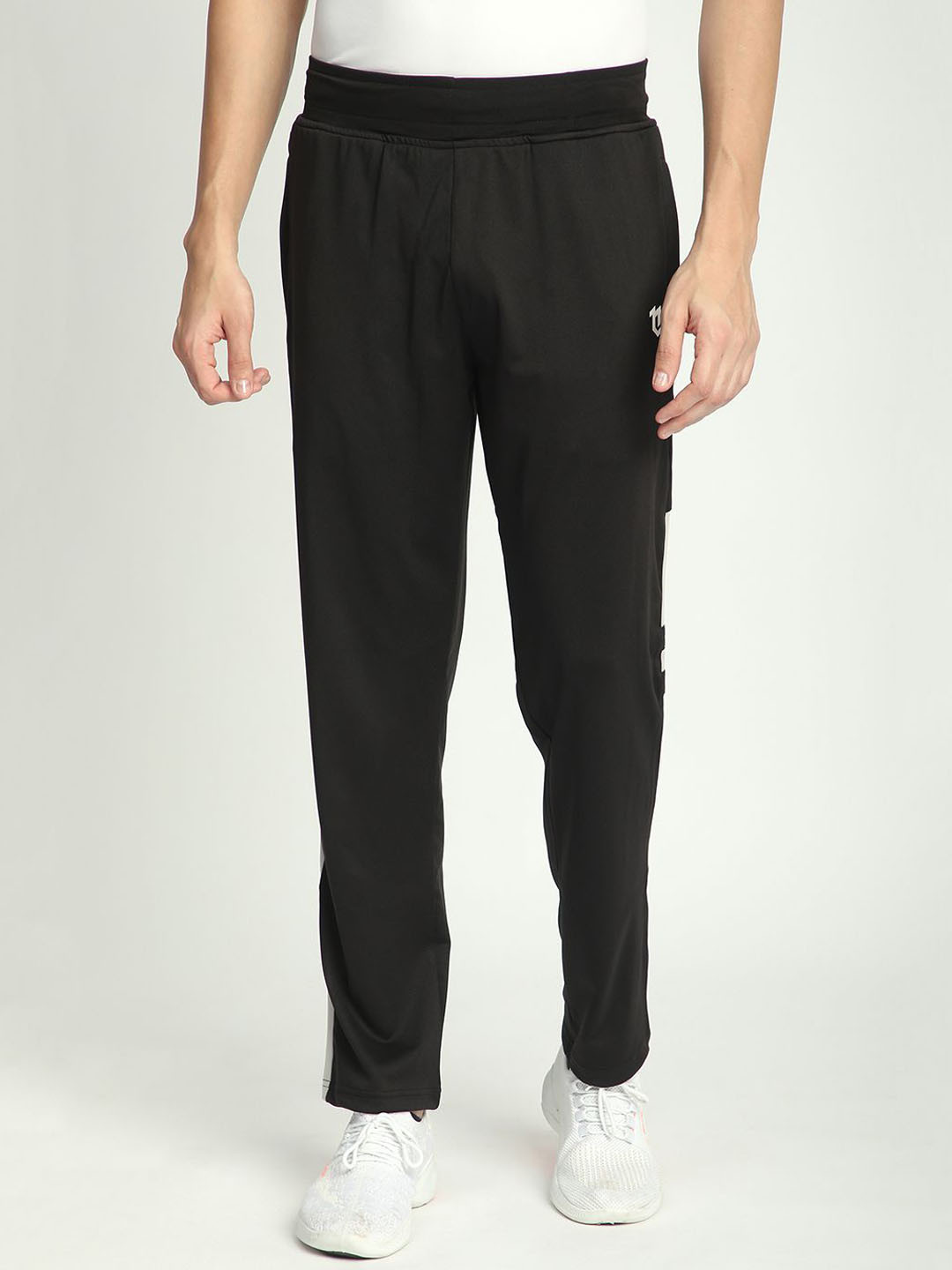 Mark Leute Men Striped Rapid Dry Mid-Rise Track Pants