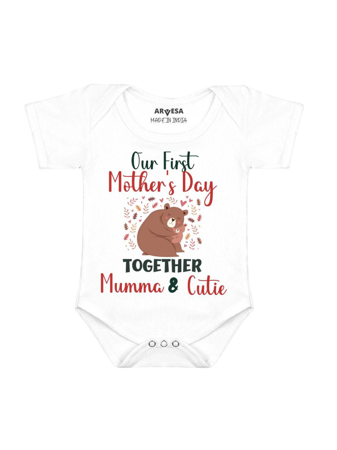 Arvesa Kids First Mothers Day Printed Baby Cotton Romper