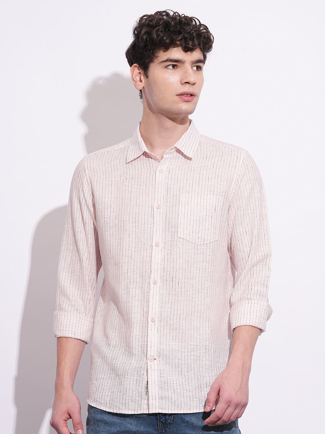 Being Human Men Classic Pinstripes Opaque Striped Casual Shirt