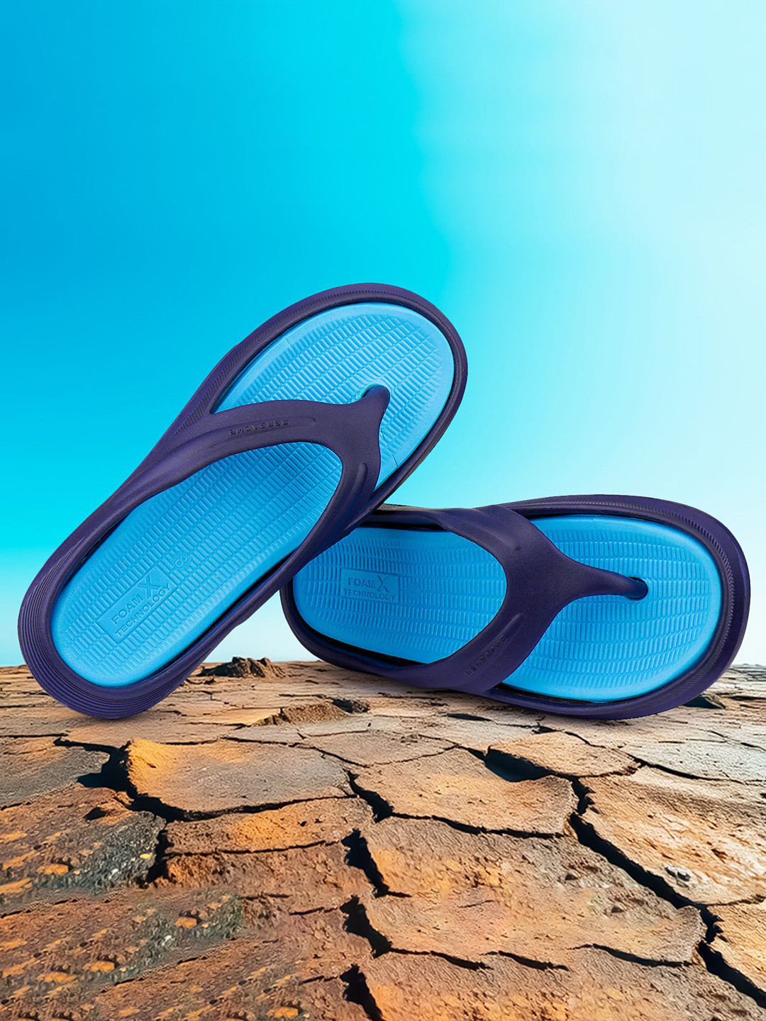 BERSACHE Men Rubber T-Strap Flats