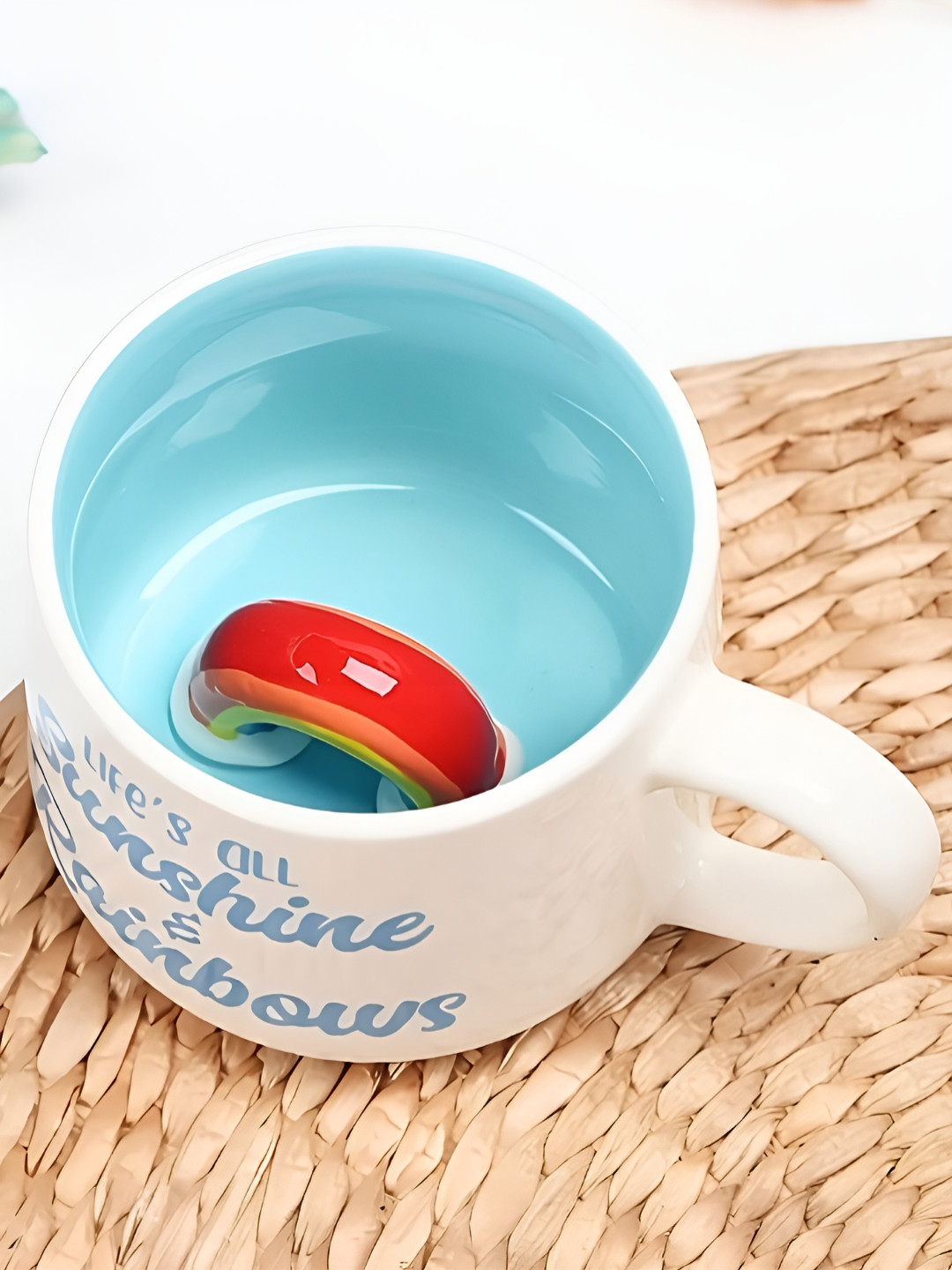 BonZeaL Traditional White Typography Ceramic Handmade Mug-350ml