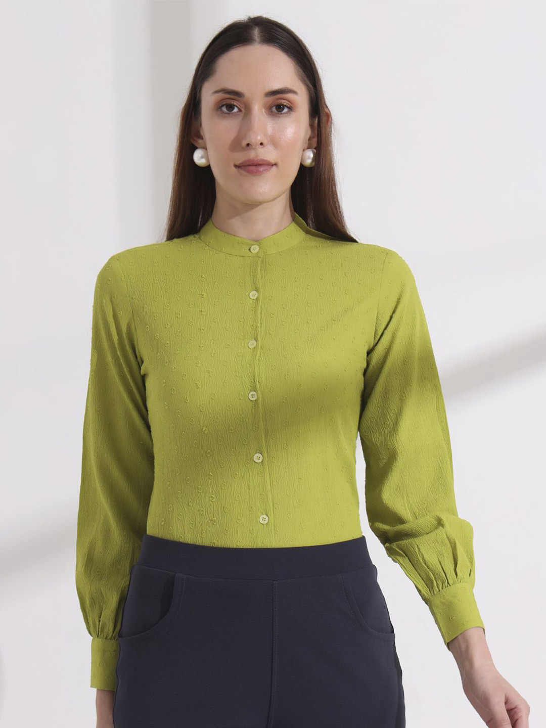 FITHUB Women Opaque Formal Shirt