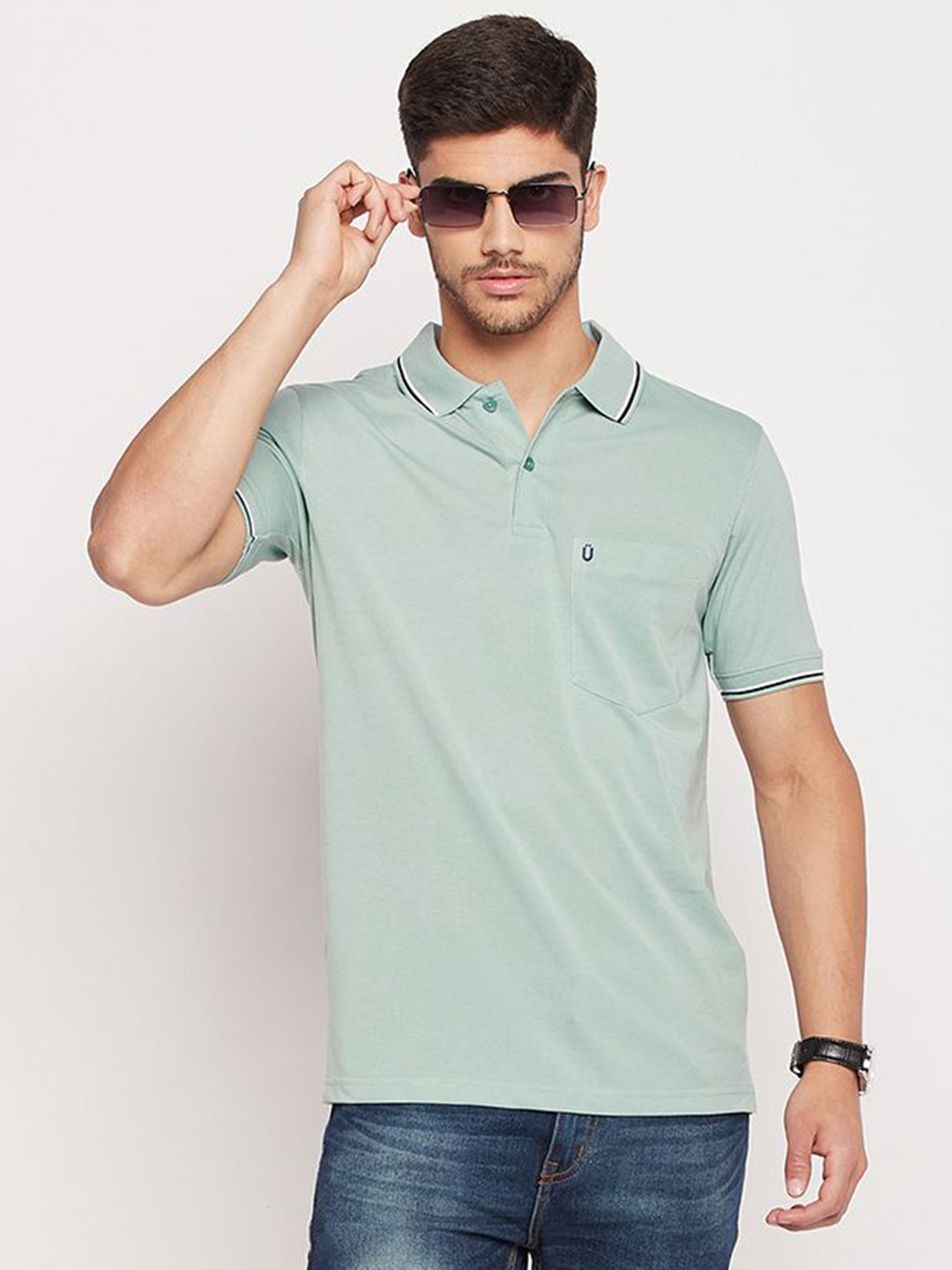 UNIBERRY Men Polo Collar T-shirt