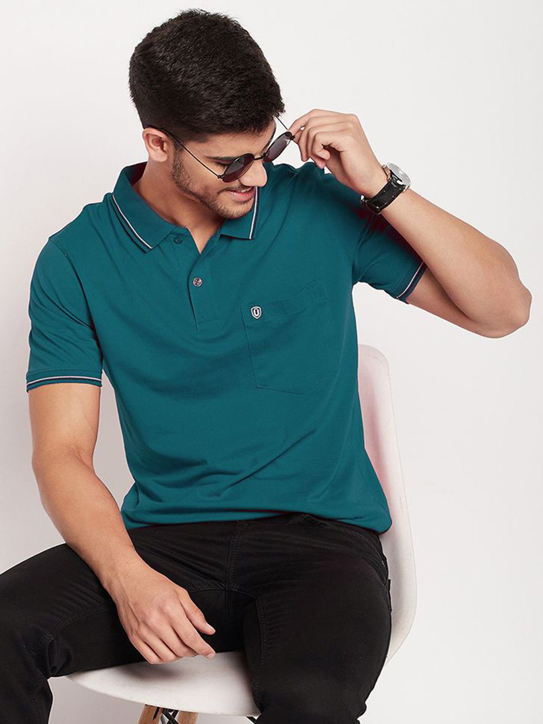 UNIBERRY Men Polo Collar T-shirt