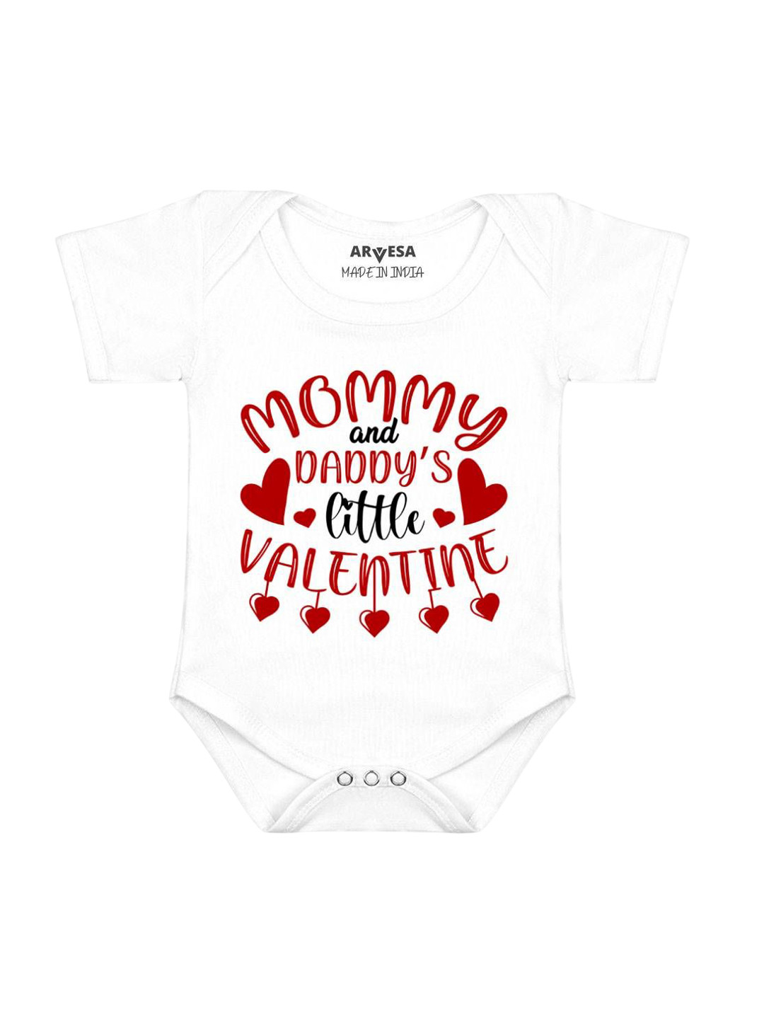 Arvesa Me And Daddy'S Little Valentine Printed Baby Romper