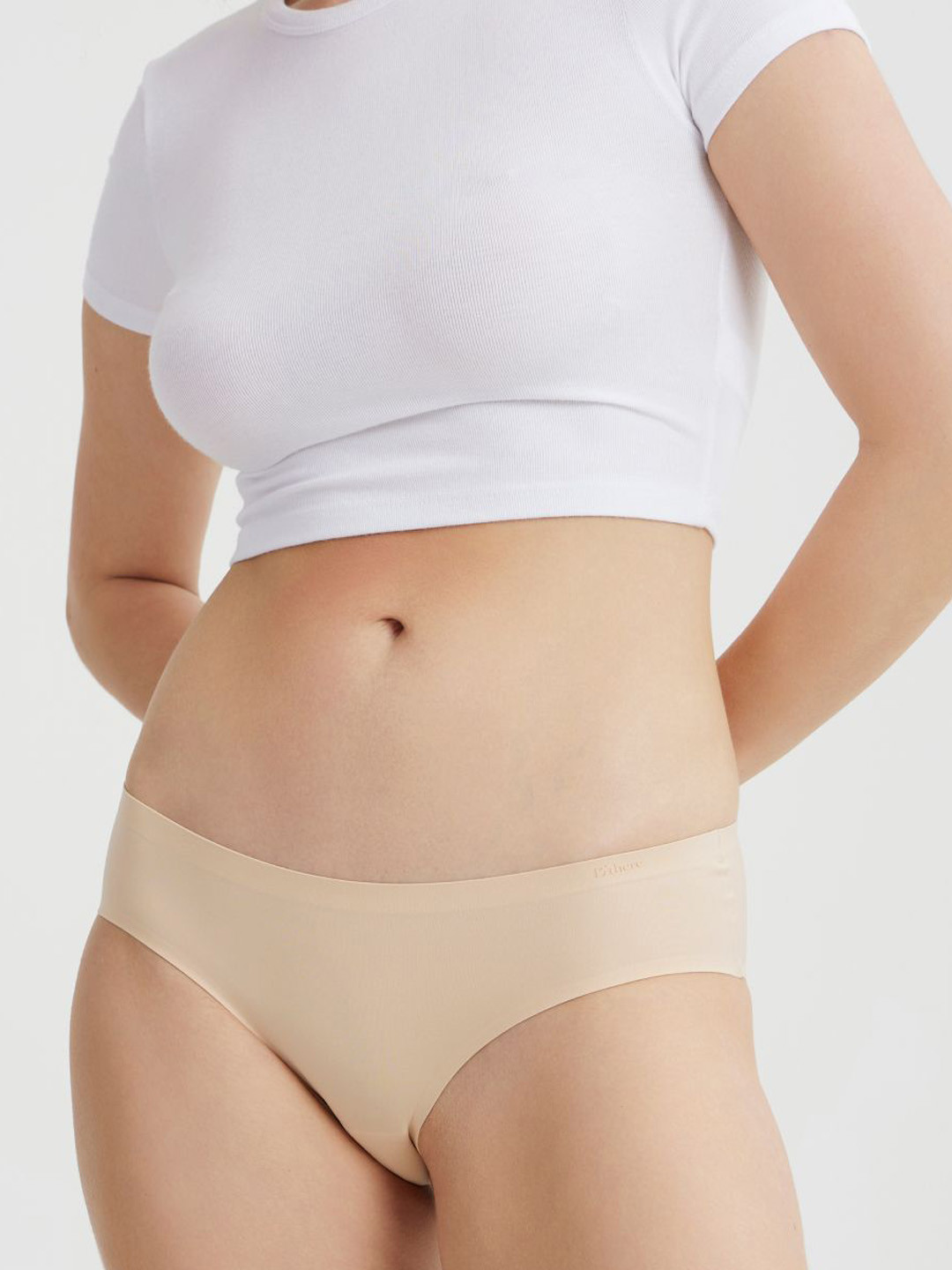 B'there Mid-Rise Seamless Hipster Briefs P003_NATURAL_BEIGE