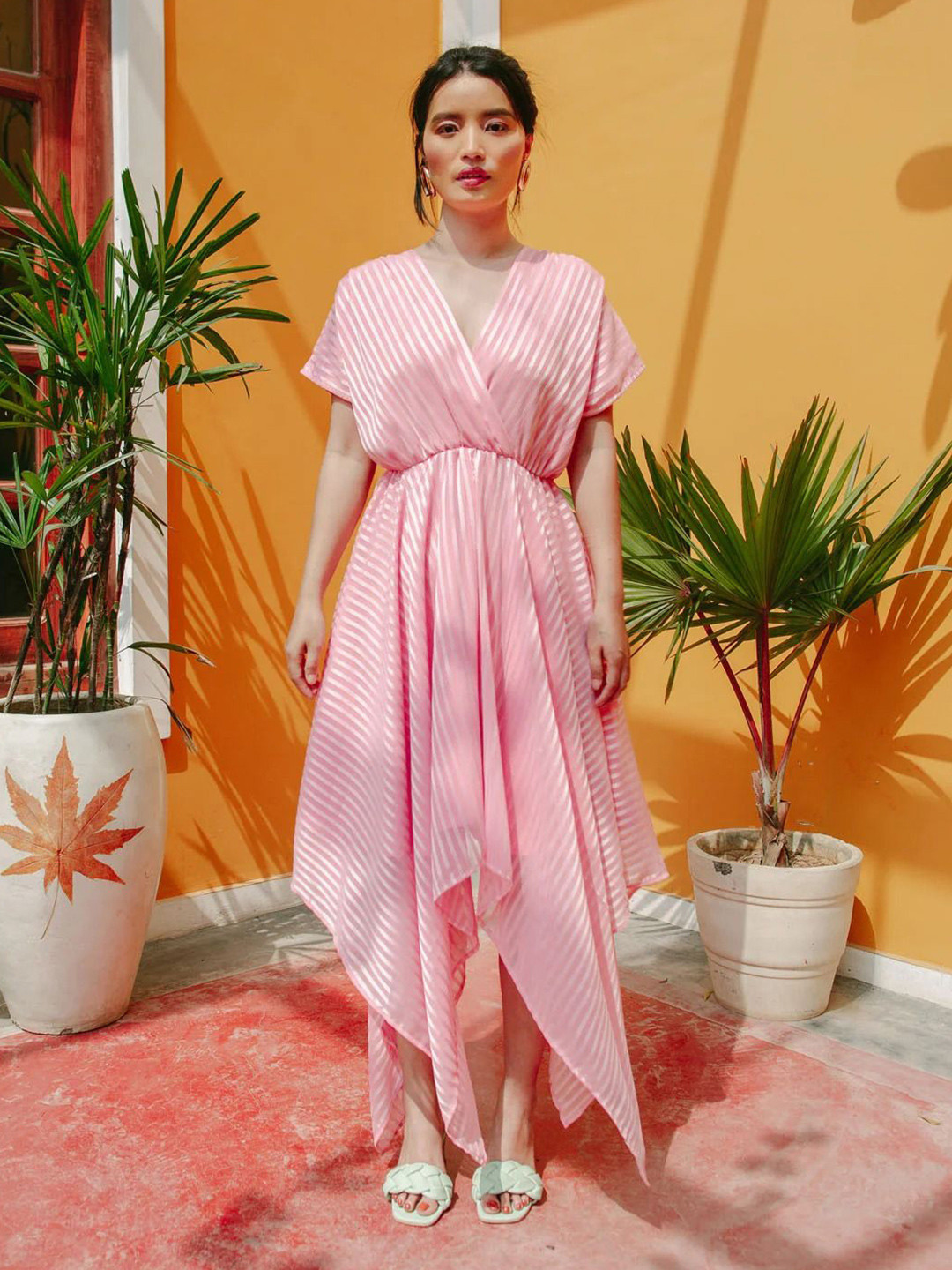 HOUSE OF FETT Chiffon Fit & Flare Maxi Dress