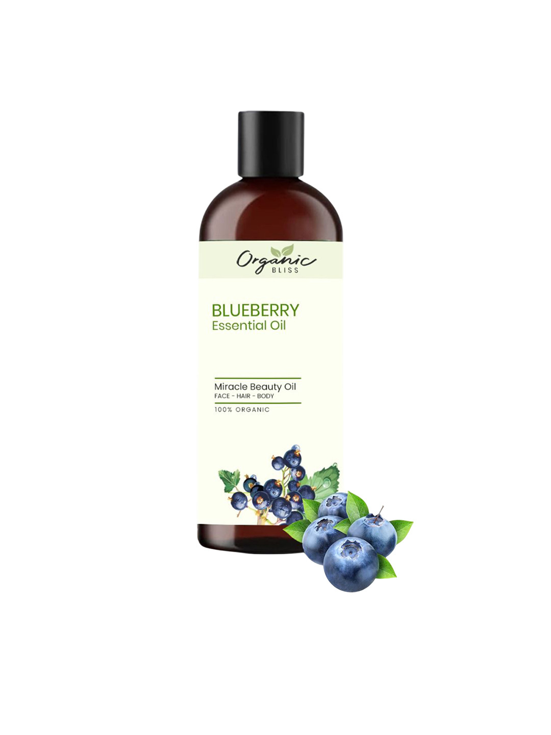Organic Bliss Blueberry Essential Beauty Massage Oil For Face Hair & Body - 50 ml