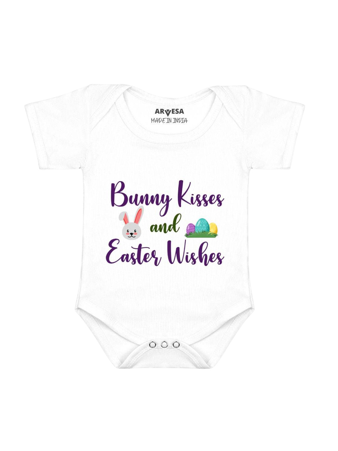 Arvesa Easter Wishes Printed Baby Romper