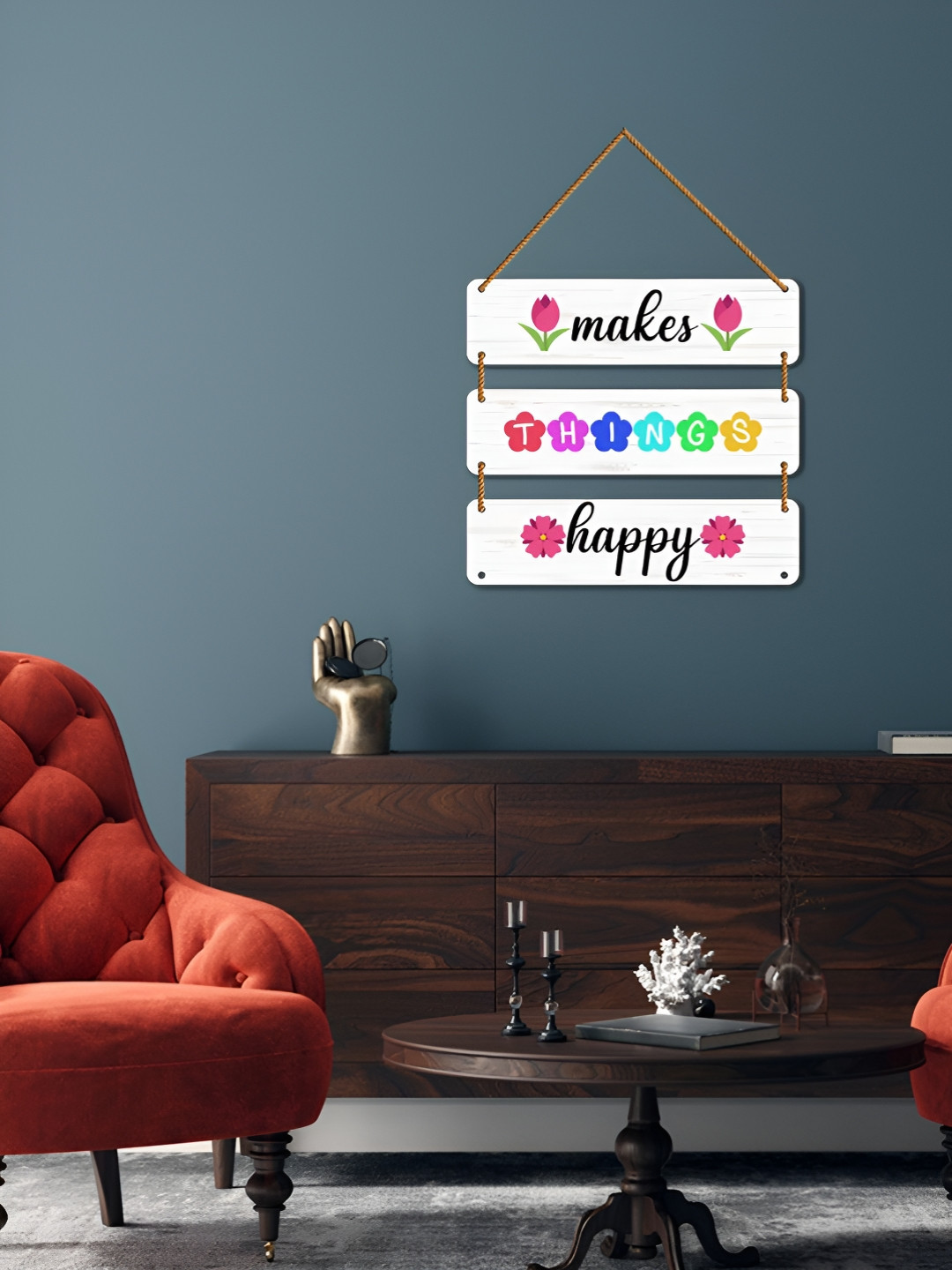 WallDaddy White & Pink Motivational Qoute Printed Wooded Signs And Plaques Wall Decor