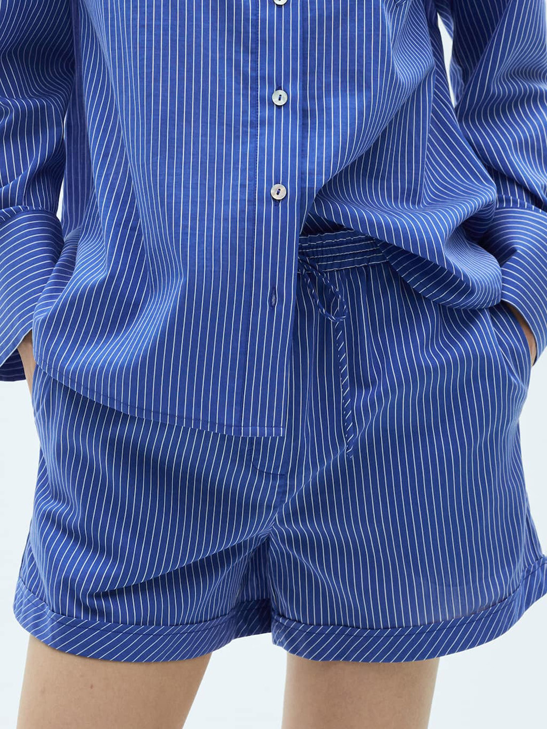 MANGO Women Striped Shorts