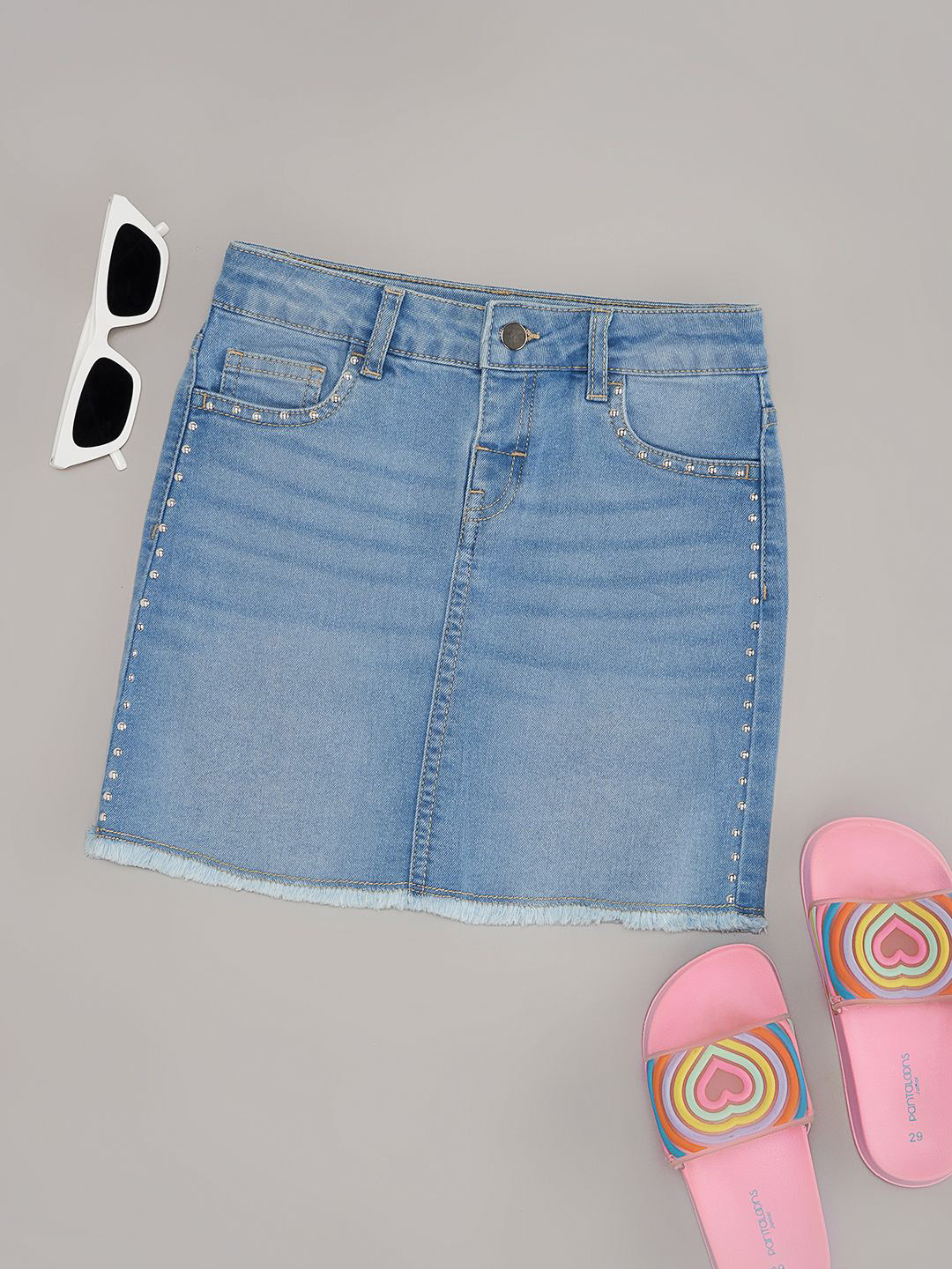 Pantaloons Junior Girls Straight Midi Skirt