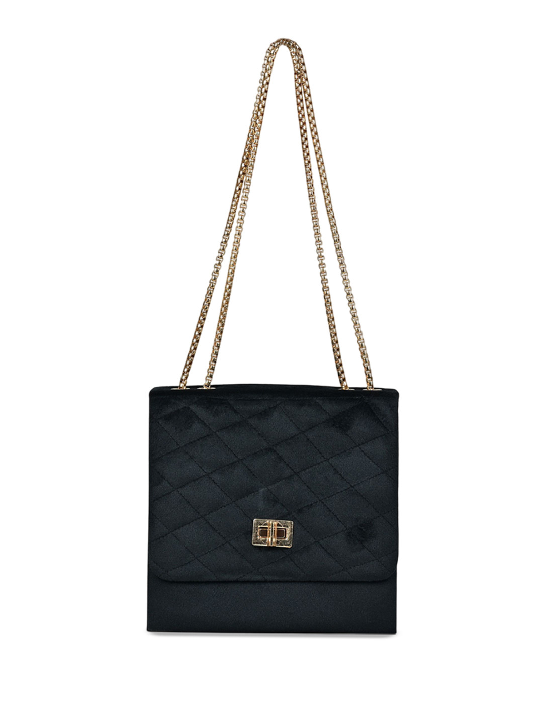 MARKQUES Suede Structured Shoulder Bag with Quilted