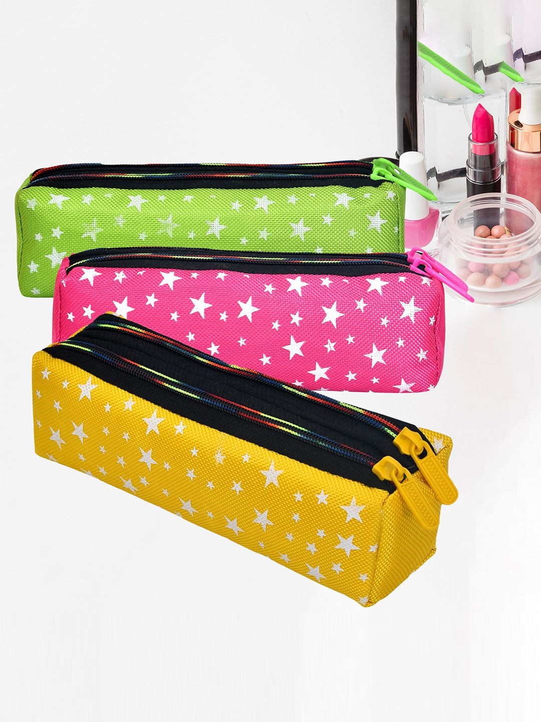 Kuber Industries Set Of 3 Printed Pen Cases