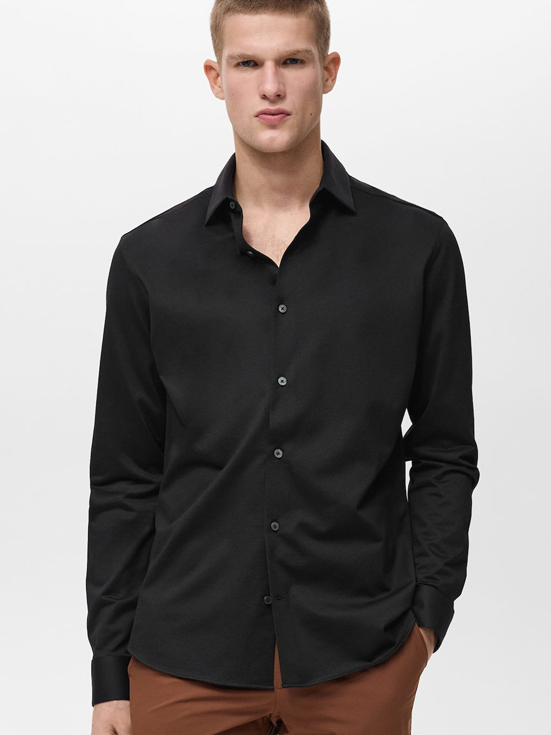MANGO MAN Comfort Non-Iron Casual Regular Fit Shirt