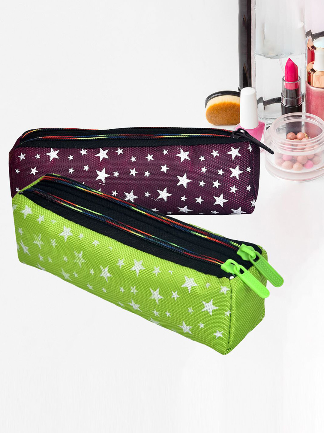 Kuber Industries Pack Of 2 Rexine Star Storage Utility Stationery