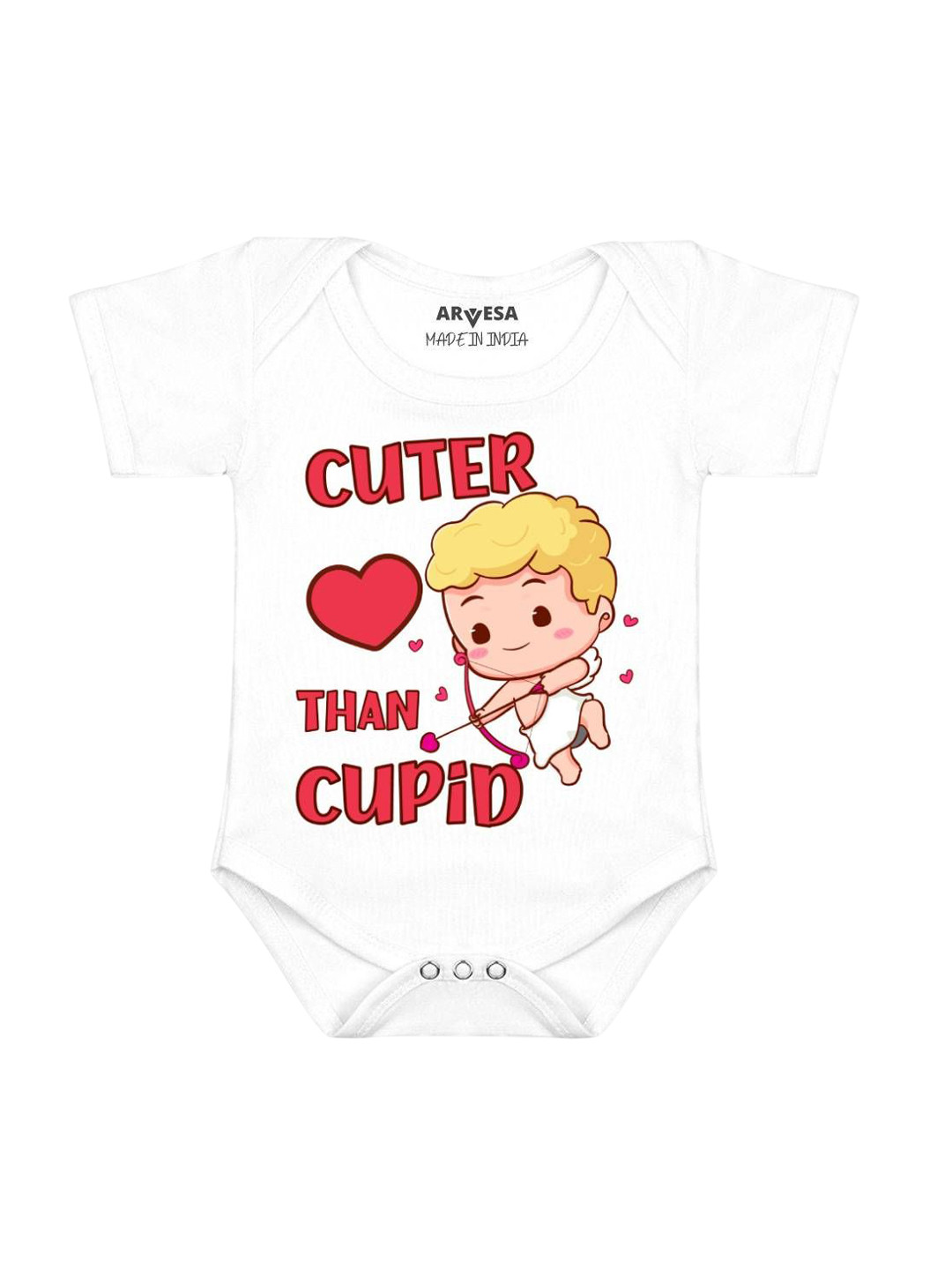Arvesa Cuter Than Cupid Printed Baby Romper