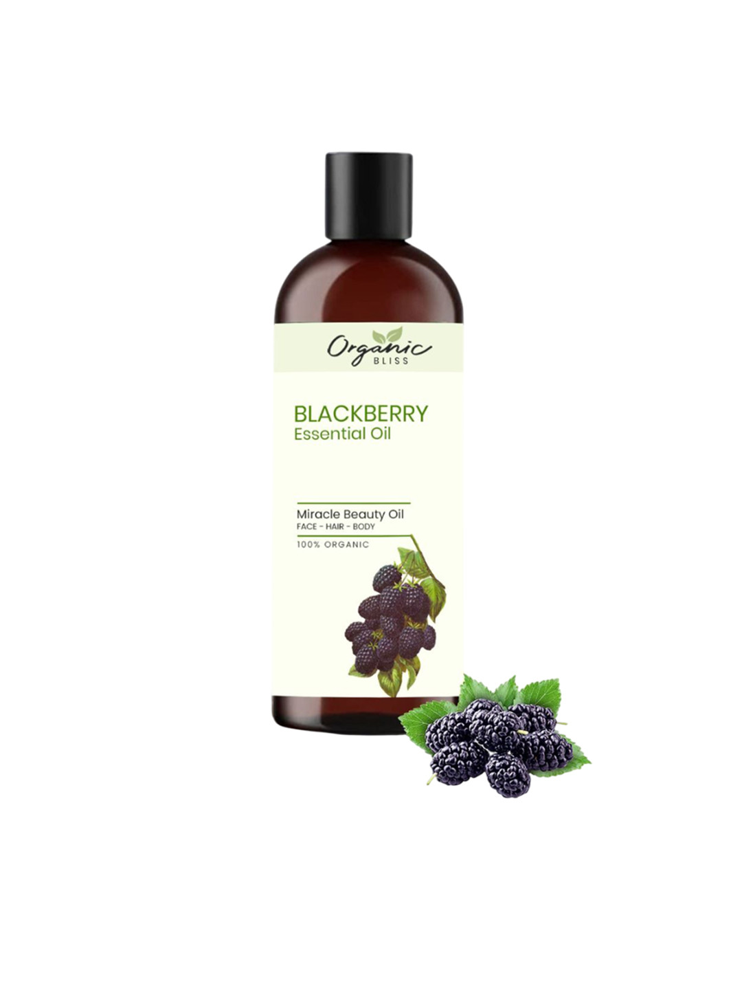 Organic Bliss Blackberry Essential Beauty Massage Oil For Face Hair & Body - 50 ml