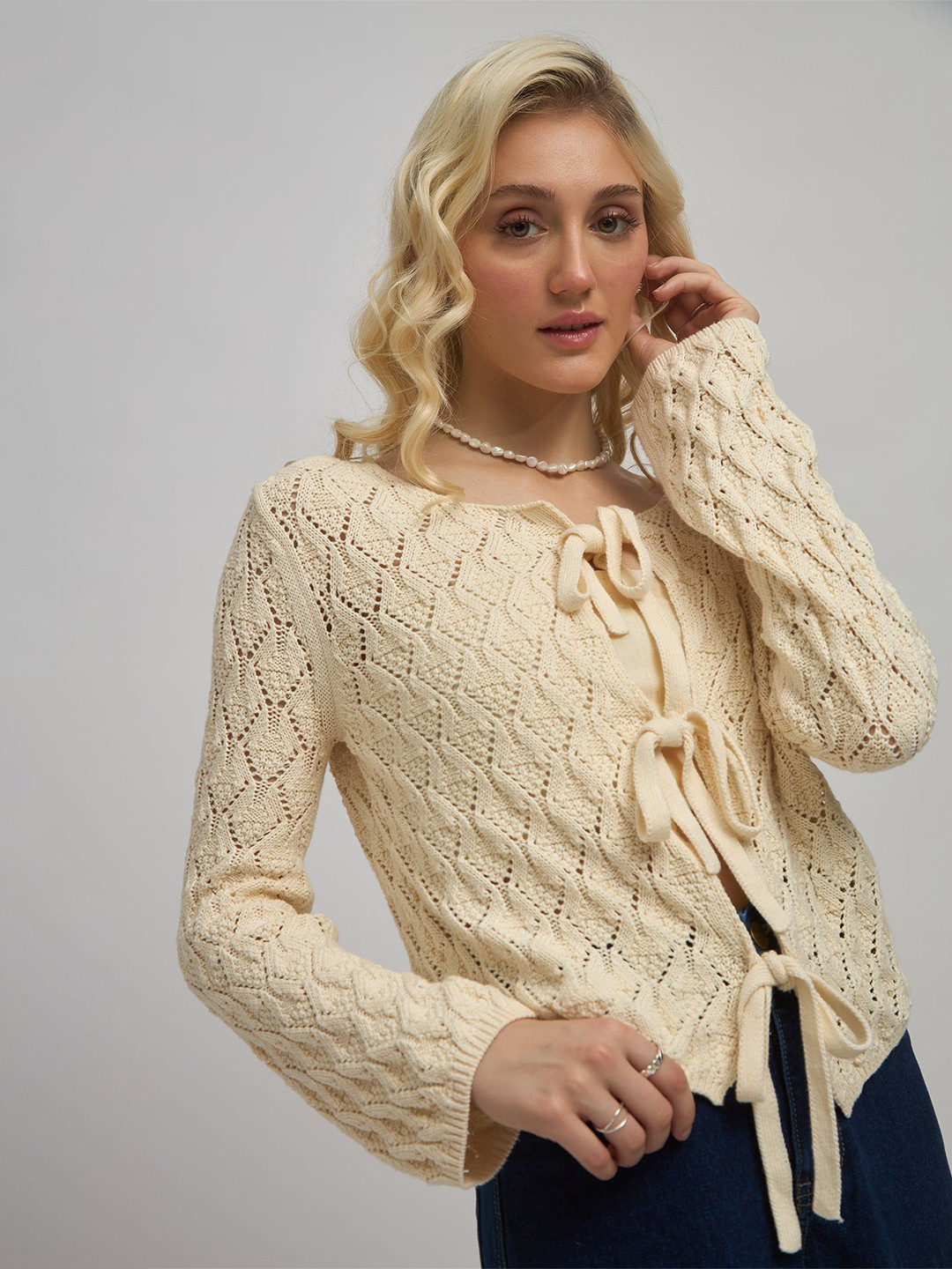 Virgio Pure Cotton Cropped Front Tie Up Top