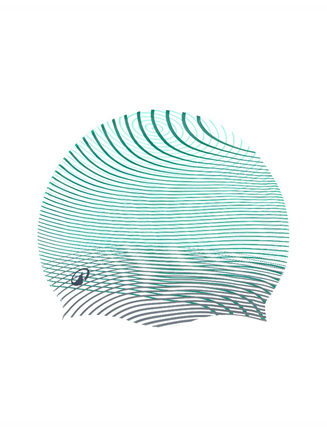 Decathlon NABAIJI - Adult White Printed Silicone Swimming Cap