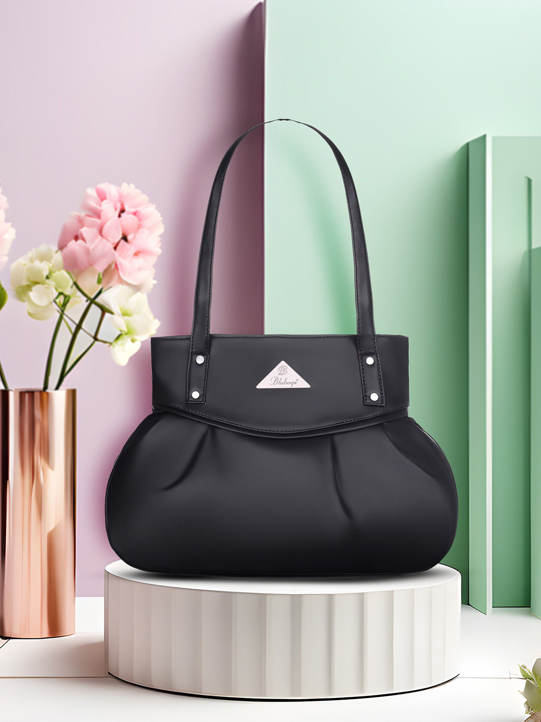 Blubags Oversized Structured Tote Bag with Tasselled