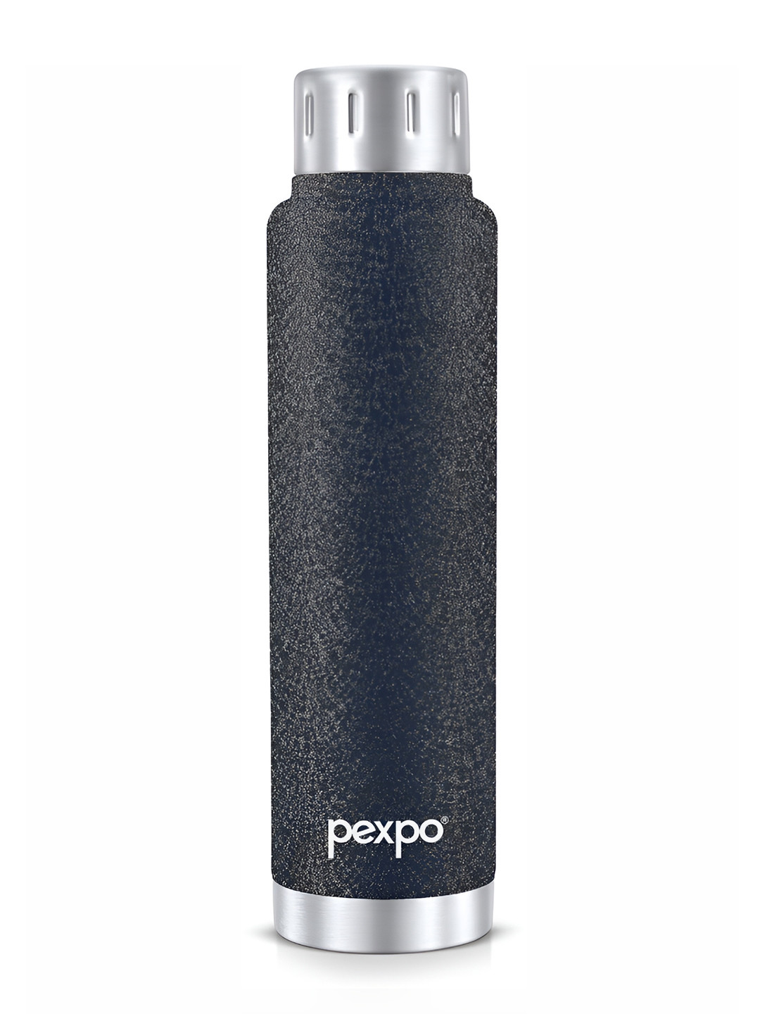 Pexpo Cameo Black Solid Stainless Steel Spill Proof Flask - 500ml