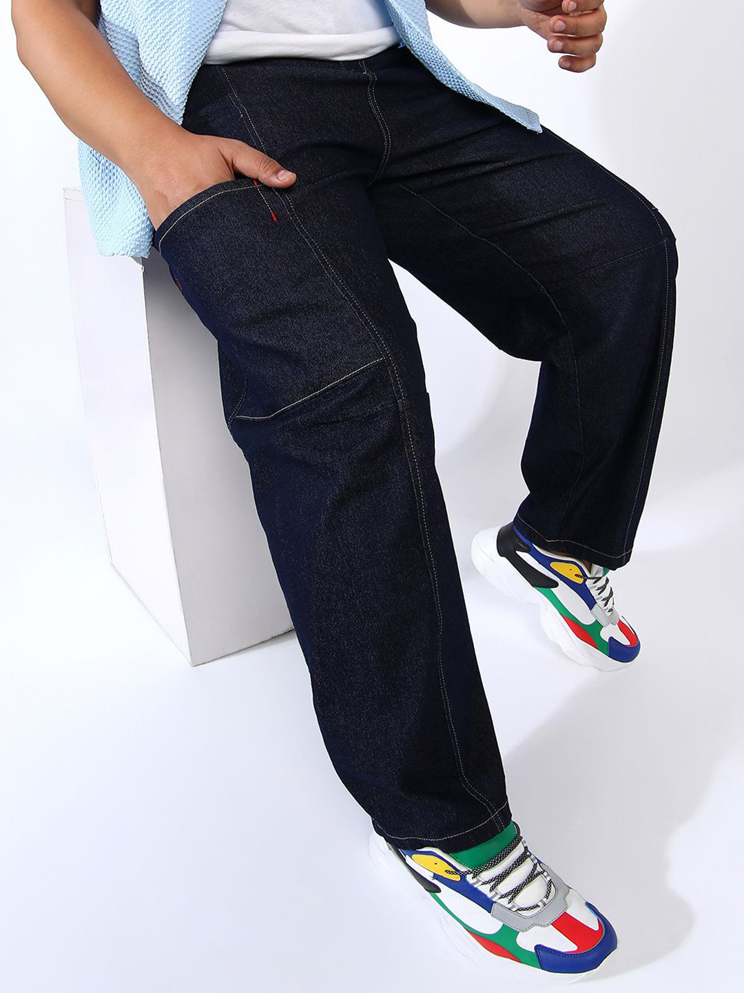 Instafab Plus Men Comfort Relaxed Fit Stretchable Jeans