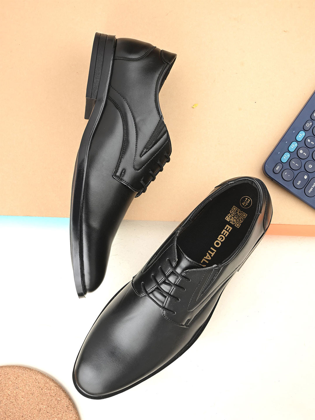 Eego Italy Men Plus Size Padded Formal Derbys