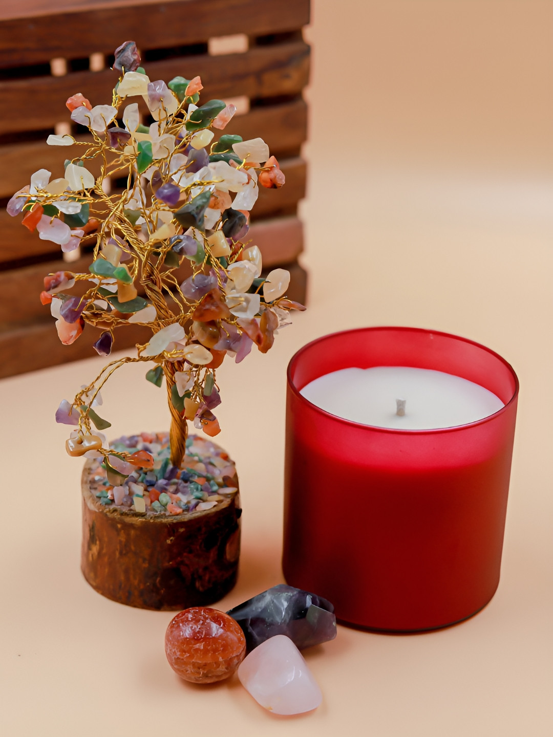 HARINI Elegant Glass Holder Love Smokeless Scented Solid Geometric Regular Jar Candles