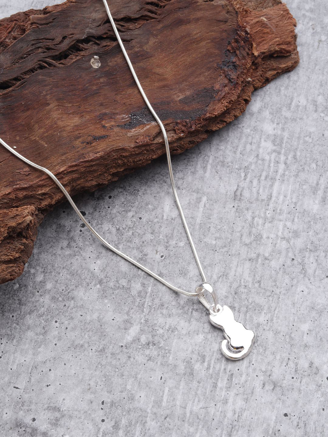 AKSHAT SAPPHIRE Kids 925 Sterling Silver Cat Design Pendant