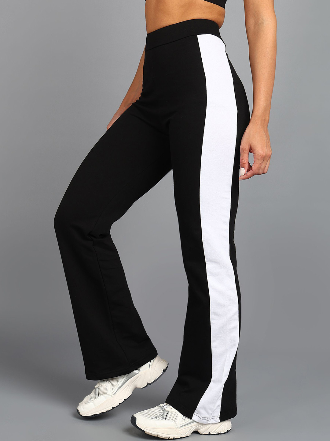 Rock Paper Scissors Women Cotton Colourblocked Mid-Rise Track Pants