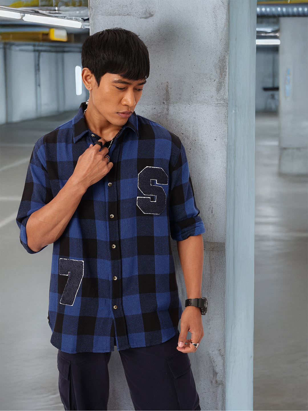 Kook N Keech Buffalo Checked Twill Relaxed Shirt