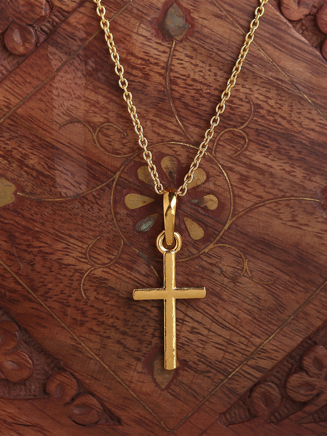 AKSHAT SAPPHIRE Gold-Plated Sterling Silver Contemporary God Jesus Christ Pendant