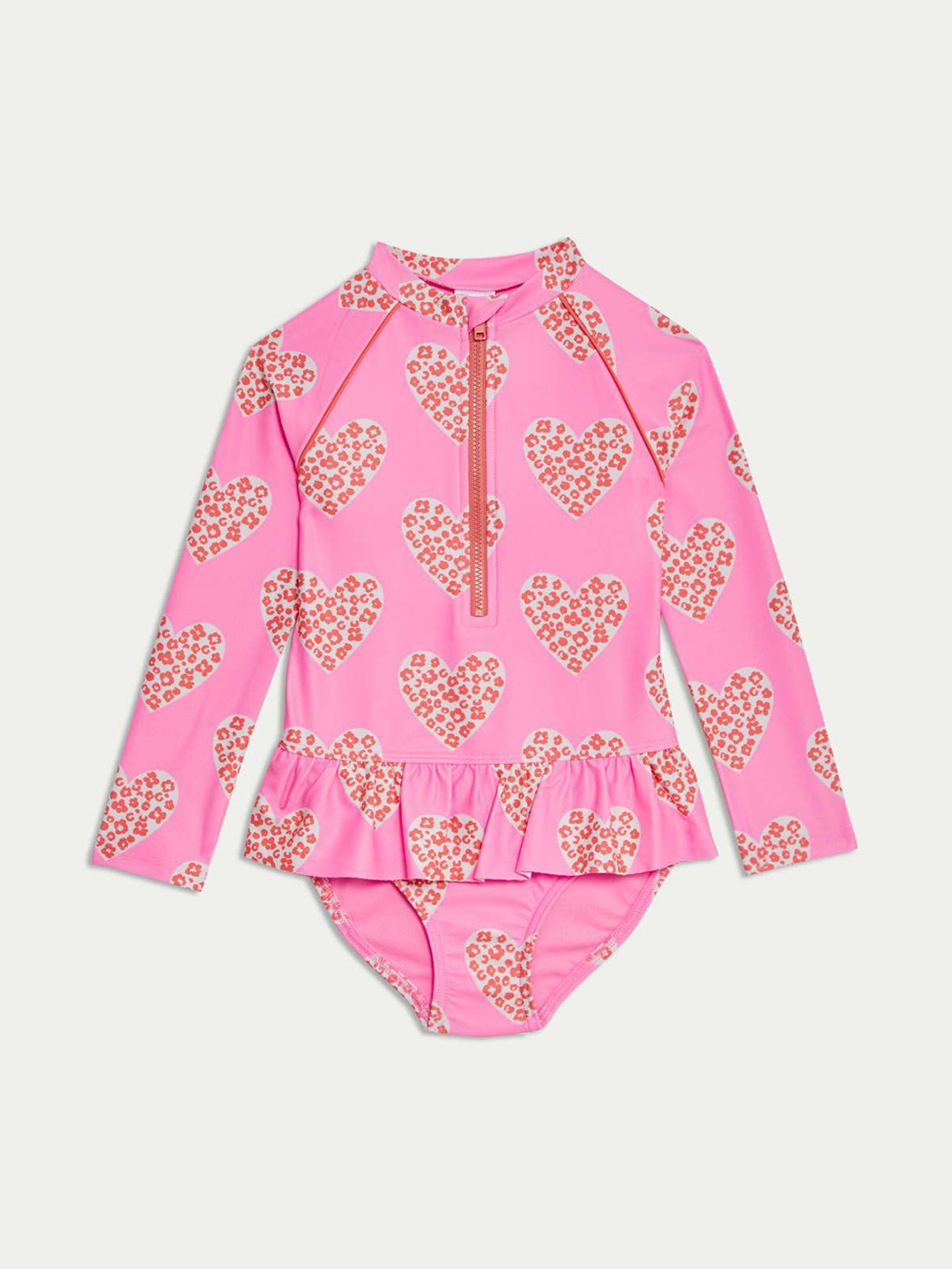 Marks & Spencer Girls Heart Printed Swimsuit