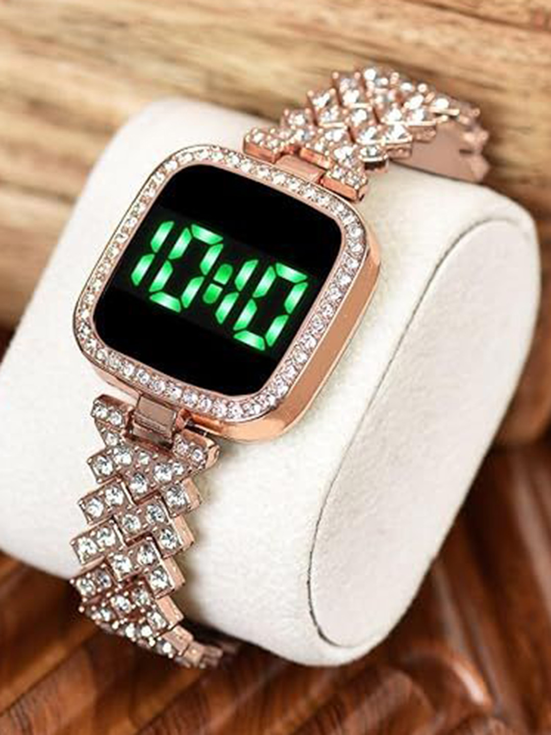 SWADESI STUFF Women Dial & Straps Digital Automatic Watch SDS 154 SQUARE ROSE GOLD 45
