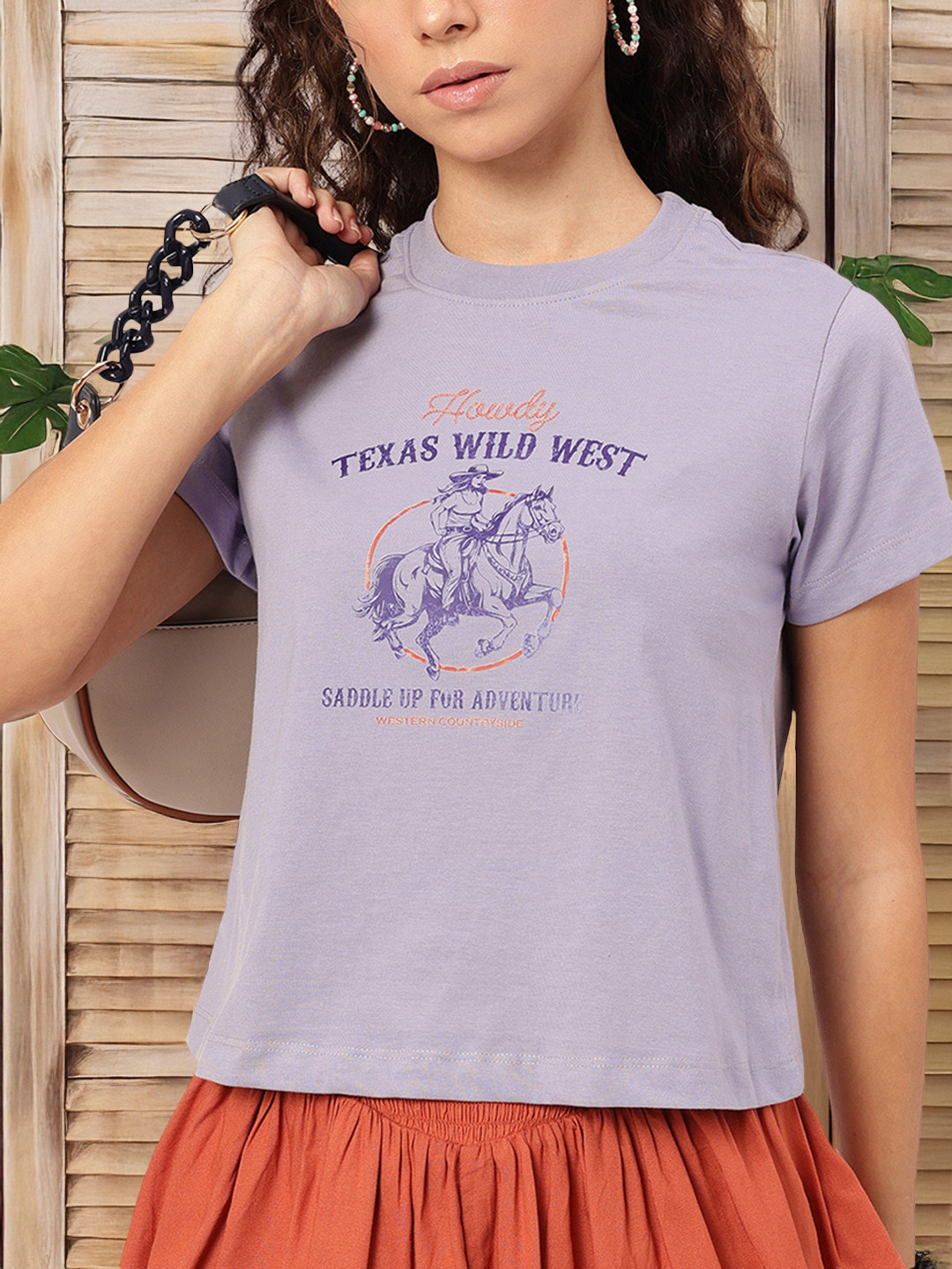 DressBerry Graphic Printed Boxy Tee