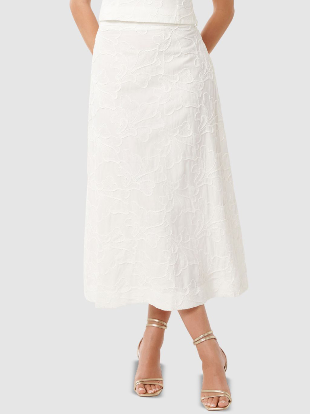 Forever New Embroidered Midaxi Skirt